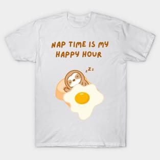 Nap Time is My Happy Hour Sloth T-Shirt